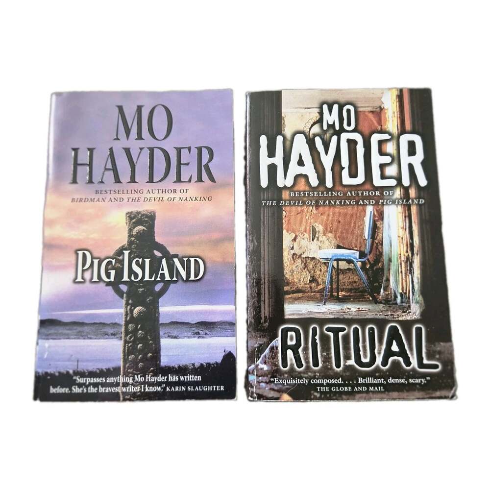 Mo Hayder Pig Island & Ritual Paperback Book Lot Of 2
